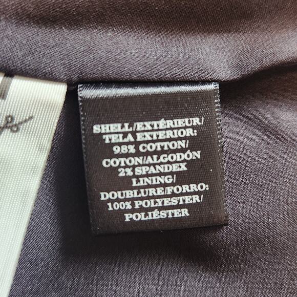 NWT Ann Taylor Skirt knee length paint brush abstract geometric blue black Sz 10 - Picture 13 of 13